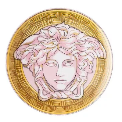 New Rosenthal Versace  Medusa Amplified Coin Plate 17cm Pink Rrp$209 • $129