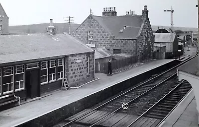 AUCHNAGATT RAILWAY STATION ABERDEEN. C1955 PHOTO 12 X 8 (A4) • £6.90