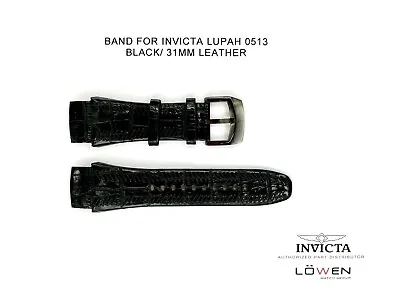 Authentic Invicta Lupah 0513 Black Leather 31mm Watch Band • $44.95