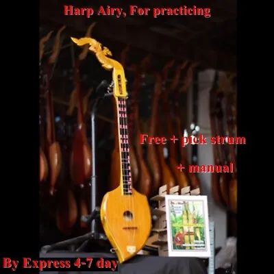 Harp Airy Isarn Acoustic Phin Guitar Traditional Musical Pin Instrument Craft • $129.98