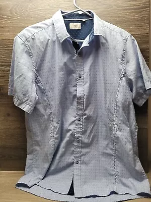 Zagiri Shirt Medium Adult Mens Blue Button Up Short Sleeve • $9.99