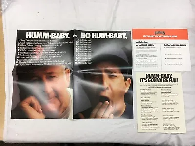 Vintage San Francisco Giants SF  Humm Baby Poster Roger Craig 1987 Tickets • $39.99