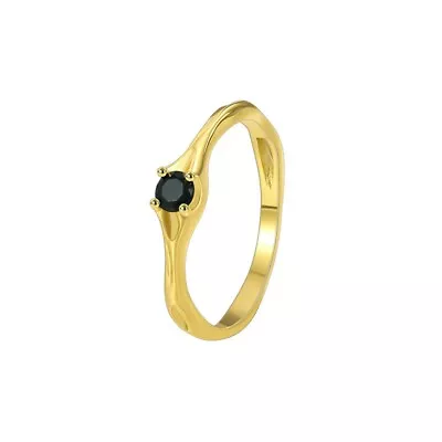 M&T 2007 Gold Plated Simple Ring Agate Bead Stacking Ring One Piece #7 JWCY108 • $4.50