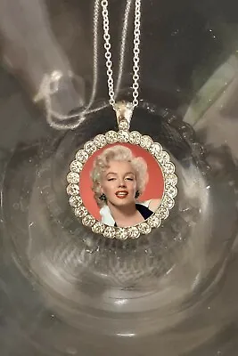 Marilyn Monroe Necklace With Bling Rhinestones Pendant Great Gift • $17