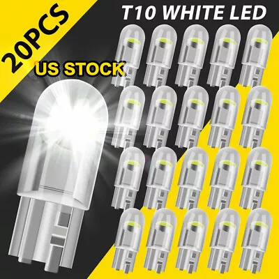 20X White T10 194 168 W5W 2825 COB LED Interior License Plate Light Bulbs 6000K • $4.86