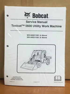 Bobcat 5600 Toolcat Utility Vehicle Service Manual Shop Repair Book 3 # 6904209 • $49.50