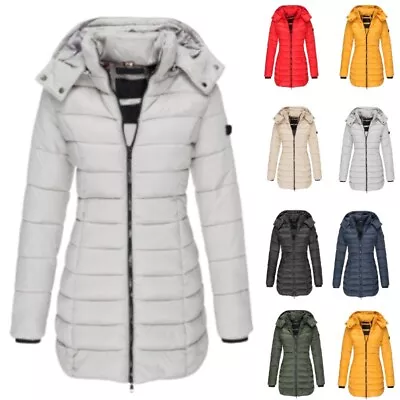 £20.88 • Buy Parka Down Jacket Womens Autumn Winter Quilted Outwear Ladies Puffer Padded Coat