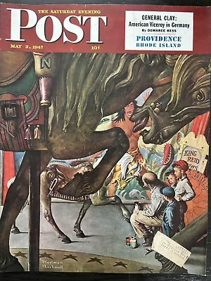 Norman Rockwell Saturday Evening Post Magazine Cover Only !may 3 1947 • $19.99