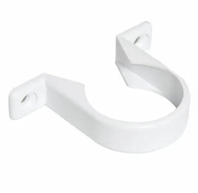 FloPlast WHITE 40mm ( 43mm ) Waste Pipe Saddle Pipe Clip Bracket Support • £2.49