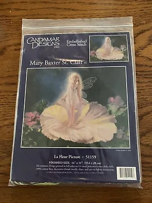 Candamar Designs Embellished Cross Stitch Kit Mary Baxter St. Clair Angel Flower • $24.95