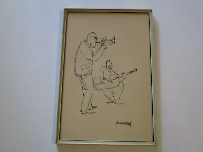 Leo Meiersdorff Original Authentic Ink Drawing Musician Modernist New Orleans  • $825