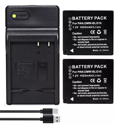 2x DMW-BLE9 Battery +Charger For Panasonic DMC-GX85 GX7 GF6 GF5 GF3 ZS60 ZS100 • $31.70