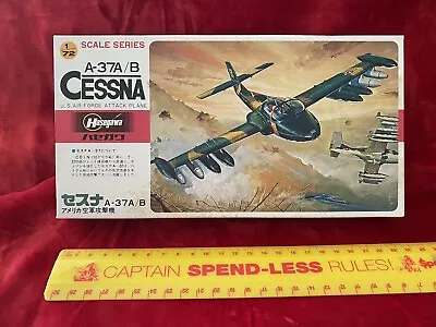 Vintage 1/72 Hasegawa A-37a/b Cessna Usa Attack Plane Plastic Model Kit Nmib! • $29.99