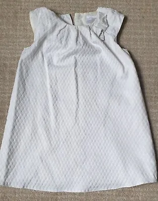 🤍F&F Signature Tesco Baby Girls White Ivory Dress. Sleeveless. 18-24 M. 1.5-2 Y • £0.99
