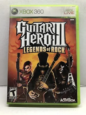 $14.95 • Buy Guitar Hero III 3 Legends Of Rock (Xbox 360, 2007) Complete Tested Working