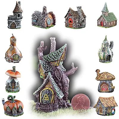 Fiddlehead Fairy Garden Homes Micro Miniature Houses Mushroom Castle Tree Log • £7.60