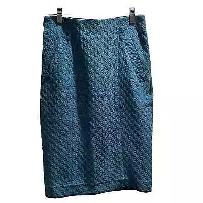 Acne Studios Blue Purple Skirt Slant Pockets Side Zips Sz 34/US XS Cotton Blend • $74.99