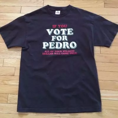 Vote For Pedro If You... Brown Napoleon Dynamite T-Shirt Size L • $22.99