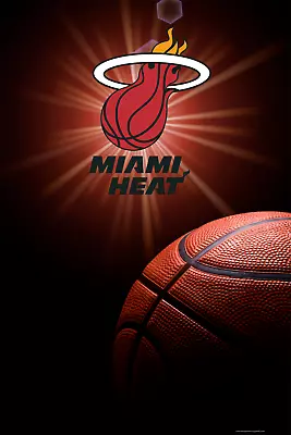 LARGE POSTER Miami Heat NBA Basketball Home Decor Wall Art Print Poster 36 X24  • $24.99