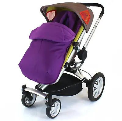 Luxury 2 In 1 Footmuff & Headhugger For Quinny Buzz - Plum • £10.45