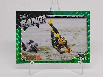 Davante Adams 2021 Panini Mosaic Football #B-14 BANG! Green Prizm Packers • $1.25