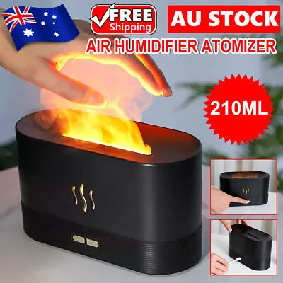 3D Ultrasonic Aroma Air Humidifier Flame Light Purifier Essential Oil Diffuser • $19.99