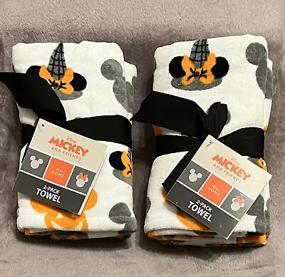 Towel Set Mickey Mouse Disney Home 2 Packs Of 2 New With Tag Halloween Theme • £25