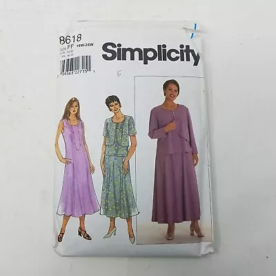 Simplicity Sewing Pattern Maxi Dress Pullover Top 8618 Womens 18W-24W Plus Size • $16.39