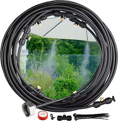 26Ft Misting Cooling System Patio Garden Mister Nozzle Irrigation Water Outdoor • $19.99