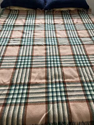 VINTAGE 100% Wool Blanket NORTHERN IRELAND ~ 64x55 REALLY CLEAN! • $36.99