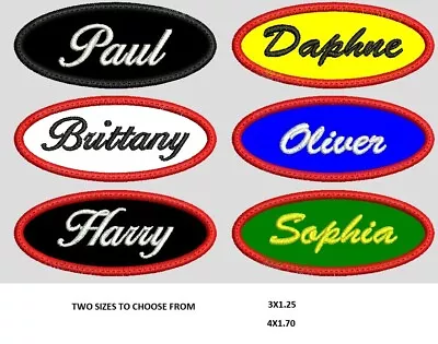 Oval Custom Name Embroidered Patch Iron On Fast Shipping Usa Seller • $4.50