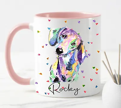 *free Postage Personalised Name Dachshund Sausage Dog Lover Dogs  Mug Cup Gift • £10.99