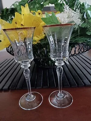 Mikasa Jamestown Clear Gold Trim-ice Tea Glasses- Set Of 2 • $25