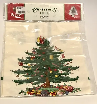 SPODE Christmas Tree Tea Towel 78 X 50cm / 30.7 X 19.7in 100% Cotton Vintage NIP • $15