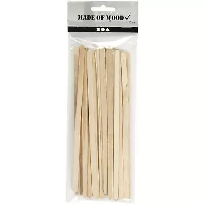 Wooden Ice Lolly Thin LolliPop Natural Birch Sticks Scrapbook Kids Crafting DIY • £4.99