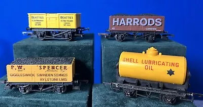 3 WAGONs And 1 Shell Tanker 1/76 Scale 00 Gauge Hornby Lima And Tri-ang Made • £20