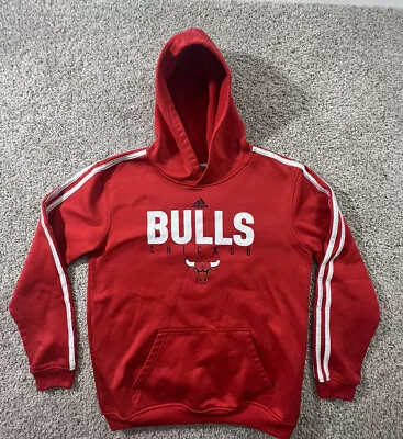 Vintage Y2K Adidas Chicago Bulls Men's Sz S NBA Pullover Sweatshirt Hoodie • $24.07