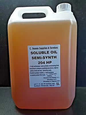 5 LTR Semi Synthetic Water Soluble Cutting Fluid Coolant Mills & Lathes  • £31.12