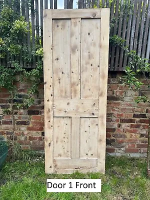 £75 • Buy Beautiful Reclaimed Stripped Pine 4 Panel Victoran Internal Doors  - 3 In Total