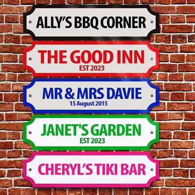 £9.99 • Buy Personalised Street Sign Metal Printed Outdoor & Indoor Custom Plaque