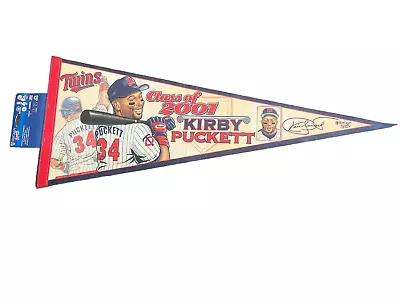 Wincraft Sports Vtg Class Of 2001 MLBP Minnesota Twins Kirby Puckett Pennant • $18.99