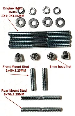 8mm Bolts Studs Set For 80cc 100cc 110cc 2-stroke Gas Motor Engine Bike • $6.79