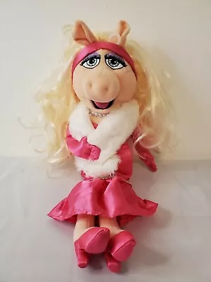 Disney Miss Piggy 14  The Muppets Movie Plush Doll Stuffed Pink Dress Scarf • $14
