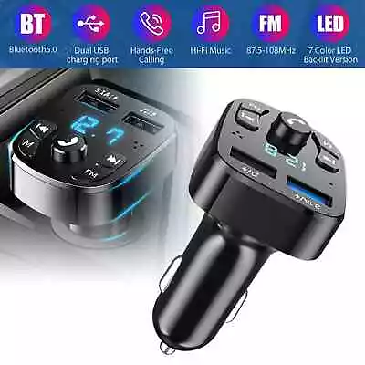 Handsfree FM Transmitter Wireless Bluetooth Car Kit MP3 Adapter USB Charger AU • $17.99