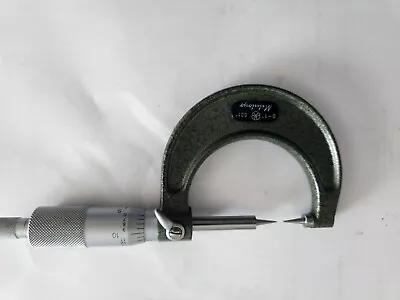 0-1  Mitutoyo 15° Point Micrometer.  .001  Graduation With Holding Case. • $75