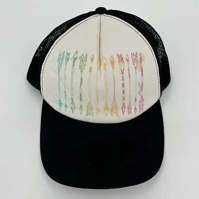 $12.95 • Buy O'Neill Snapback Hat Women's One Size White Black Mesh Back Trucker Arrows Logo