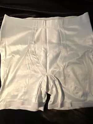 Vintage White Satin Girdle Garter Loops Plus Size 50 NWOT • $42.99