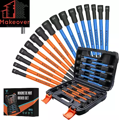 16PCS Magnetic Nut Driver Set - SAE And Metric Nut Driver Set For Impact Drill - • $35.99