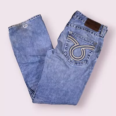 Big Star Men's Pioneer Boot Cut Light Wash Distressed Jeans Grunge Retro 36R • $24.50