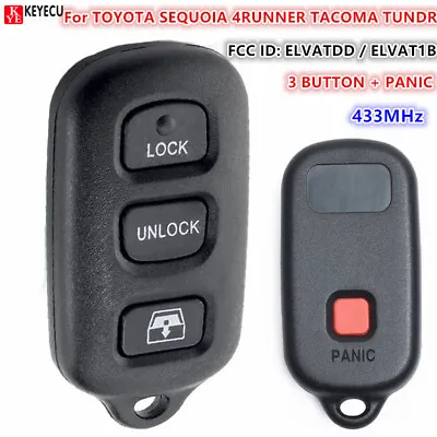 For TOYOTA SEQUOIA 4RUNNER TACOMA TUNDRA KEYLESS REMOTE FOB ELVATDD  3+1 Button • $11.54